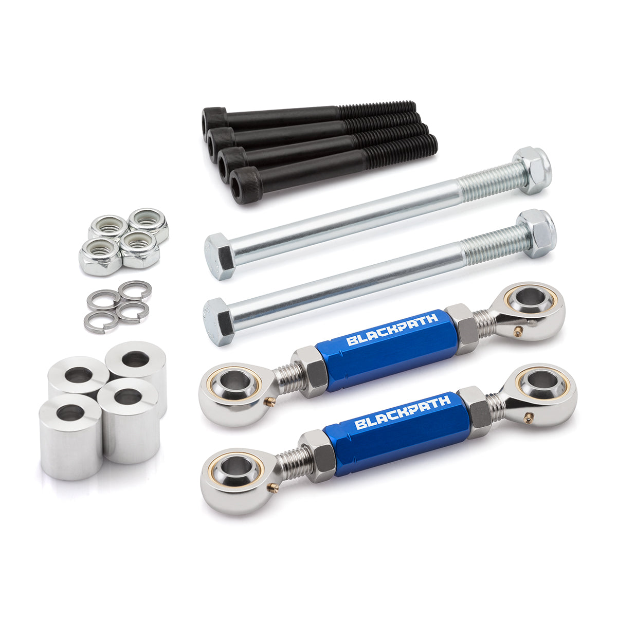 1999-2019 Suzuki Hayabusa GSXR 1300 1" Handlebar Riser + 0-4" Rear Adjustable Lowering Link Kit-Lowering Kit-Blackpathinc