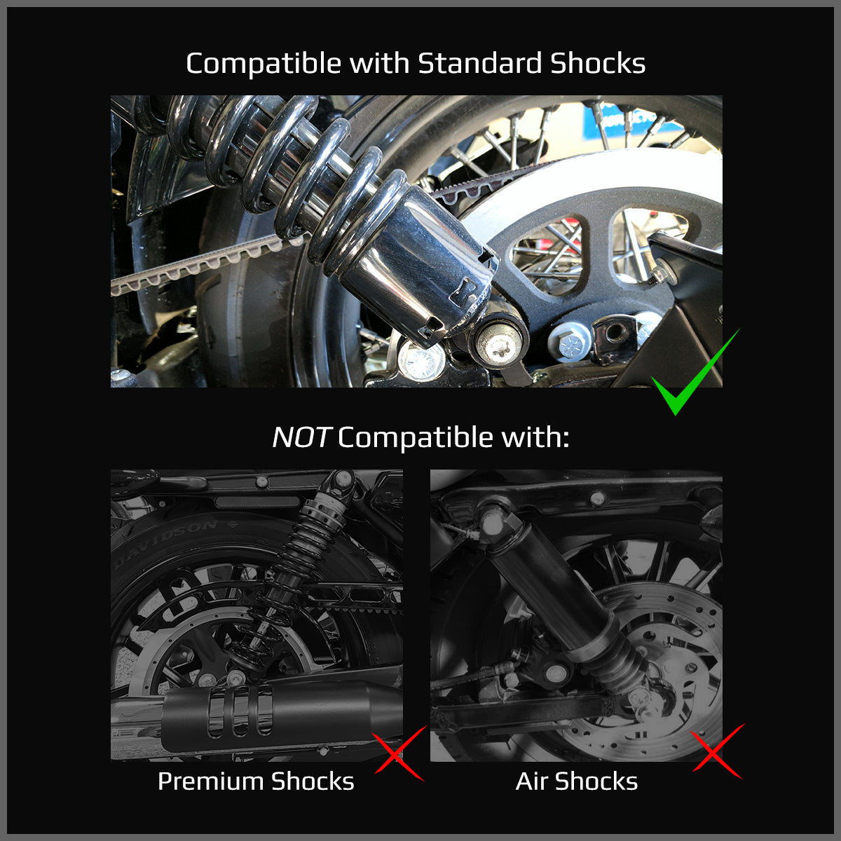 2002-2016 Harley Davidson Ultra Glide Rear Adjustable Lowering Drop Kit