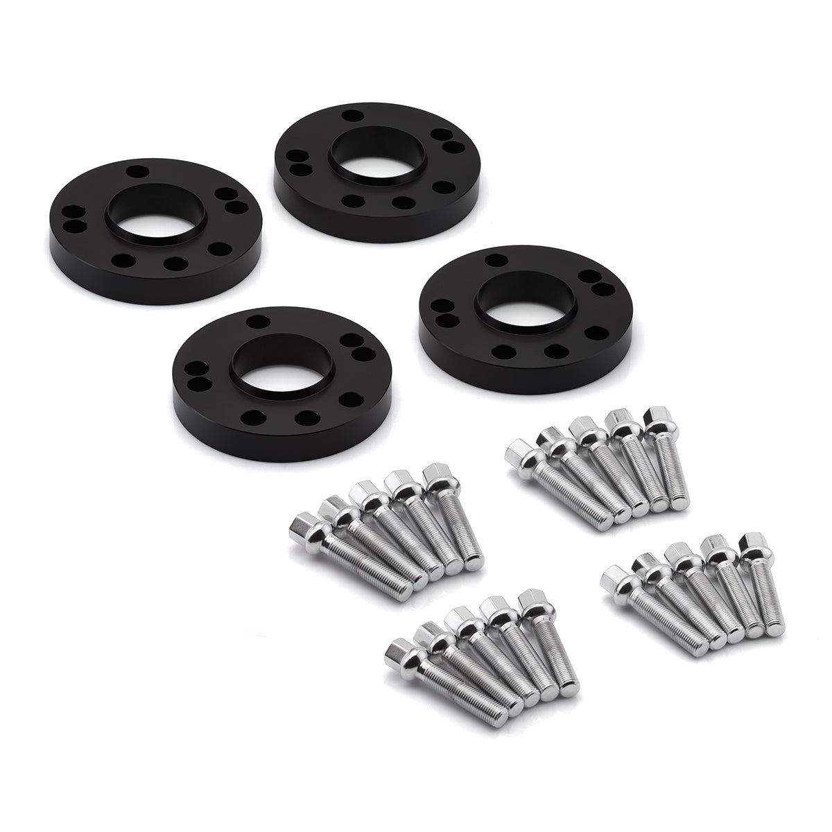 1984-1992 BMW E30 325 4x100 57.1 M12 Studs Hubcentric Wheelcentric Wheel Spacers Set of 4-Wheel Spacer-Blackpathinc