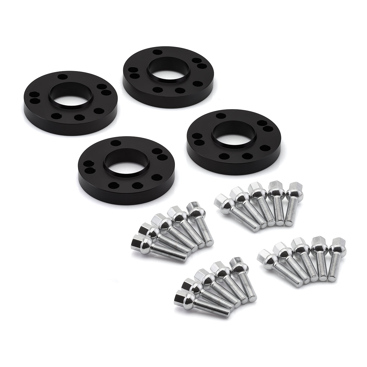 1998-2017 Volkswagen Beetle 5x100 57.1 M14 Studs Hubcentric Wheelcentric Wheel Spacers Set of 4-Wheel Spacer-Blackpathinc