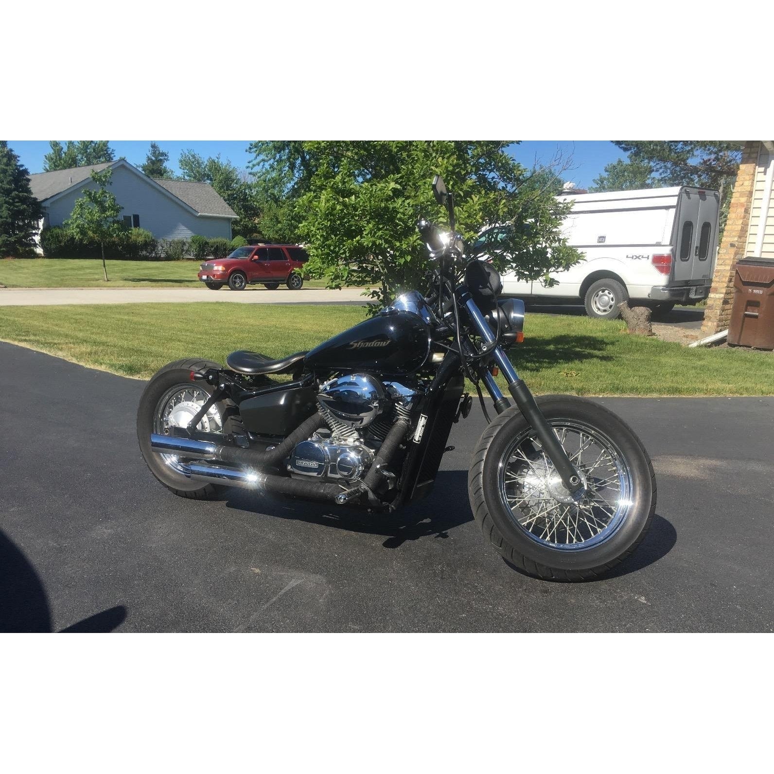 1997-2003 Honda Shadow 750 Ace Black Strut Lowering Kit-Lowering Kit-Blackpathinc