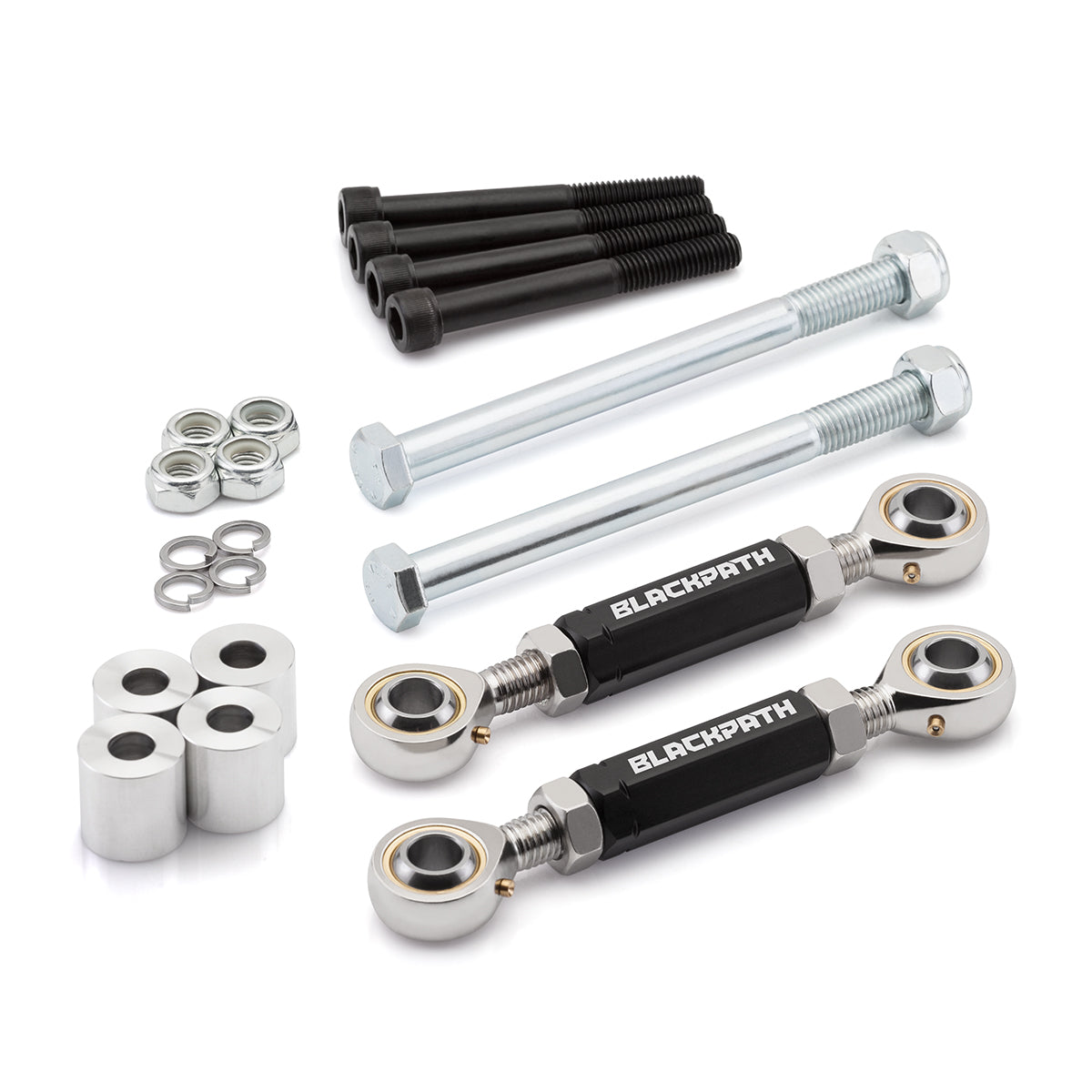 1999-2019 Suzuki Hayabusa GSXR 1300 1" Handlebar Riser + 0-4" Rear Adjustable Lowering Link Kit-Lowering Kit-Blackpathinc