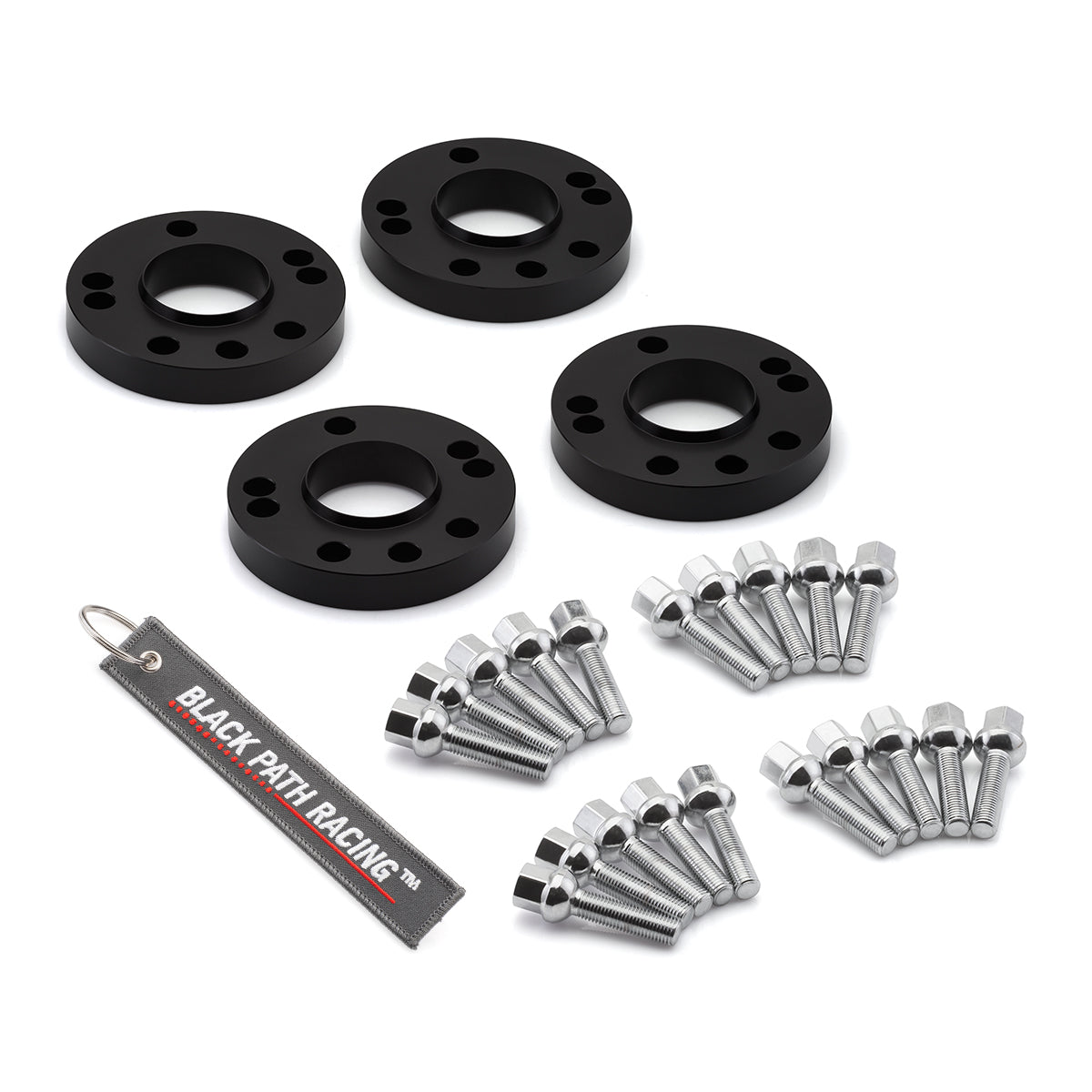 1999-2005 Volkwagen GTI 5x100 57.1 M14 Studs Hubcentric Wheelcentric Wheel Spacers Set of 4-Wheel Spacer-Blackpathinc