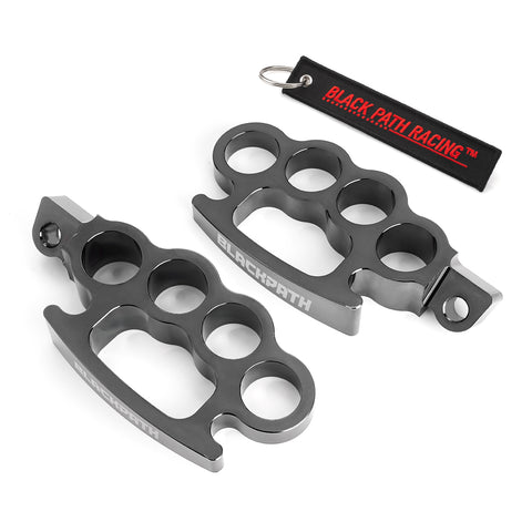 Repose-Pieds Réglables 360° CNC Larges HDBUBALUS Pour Harley Dyna Fatboy Street Bob - Confort & Style Agressif Noir